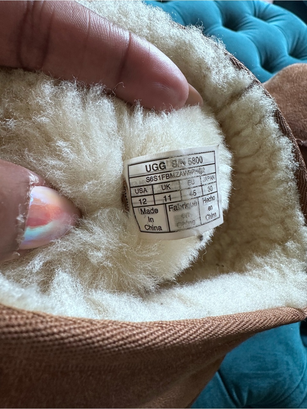 UGG Chestnut Suede Shearling Boots - Picture 7 of 9